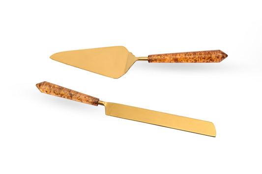 Auric Cake Server Set